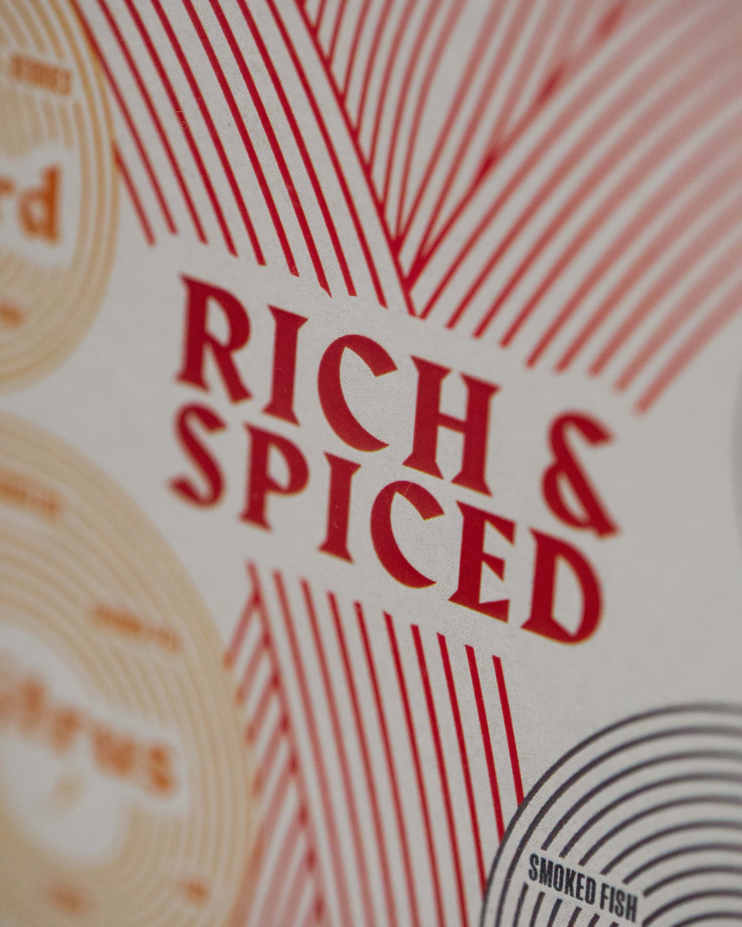 Detailed close-up of the 'Rich & Spiced' section of the Whisky Aroma Tree Poster, highlighting tasting notes such as dried fruits, spice and chocolate from sherry cask whiskies.