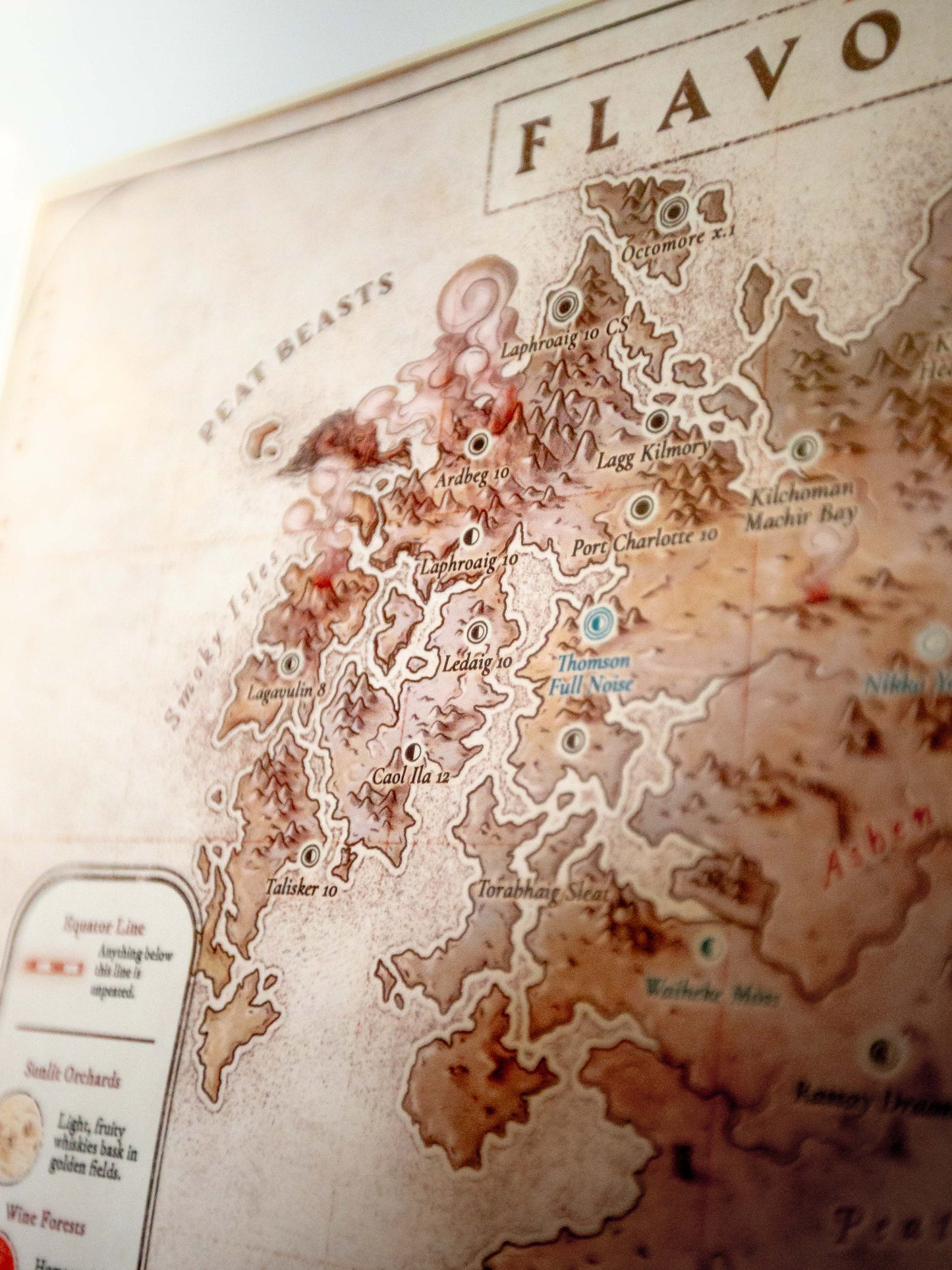 Whisky Flavour Map | 100 Whiskies Organised by Taste (Hand-Drawn Diagram)