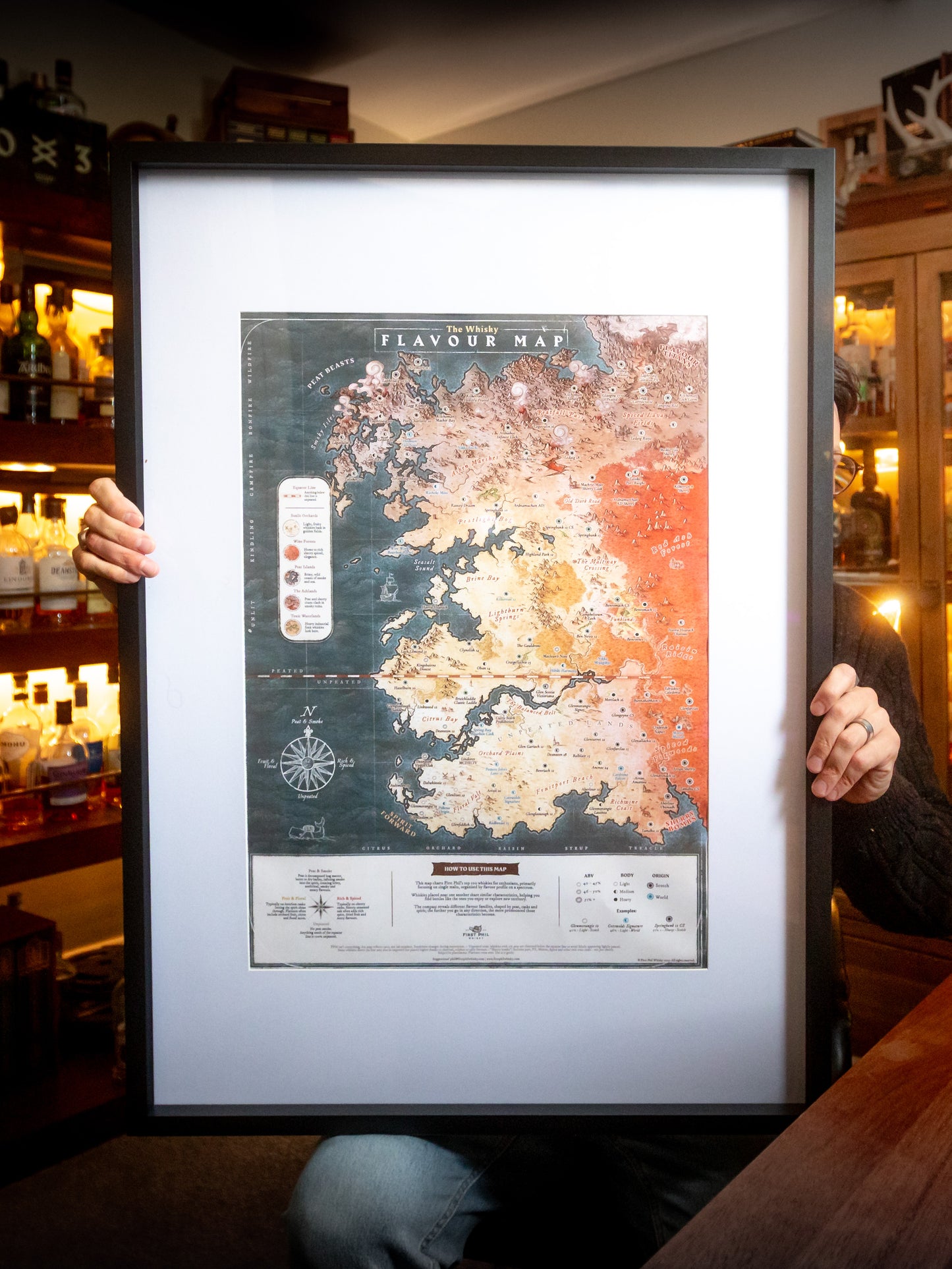 Whisky Flavour Map | 100 Whiskies Organised by Taste (Hand-Drawn Diagram)