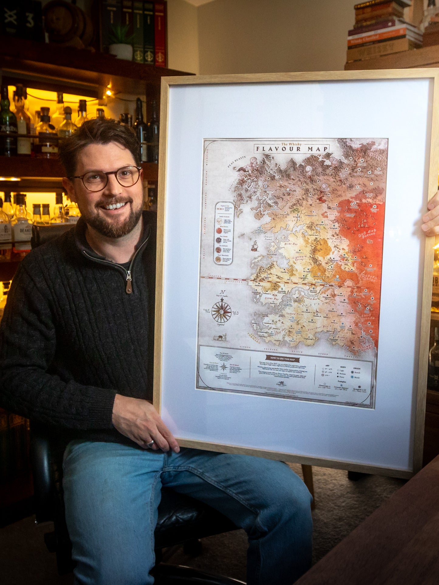Whisky Flavour Map | 100 Whiskies Organised by Taste (Hand-Drawn Diagram)
