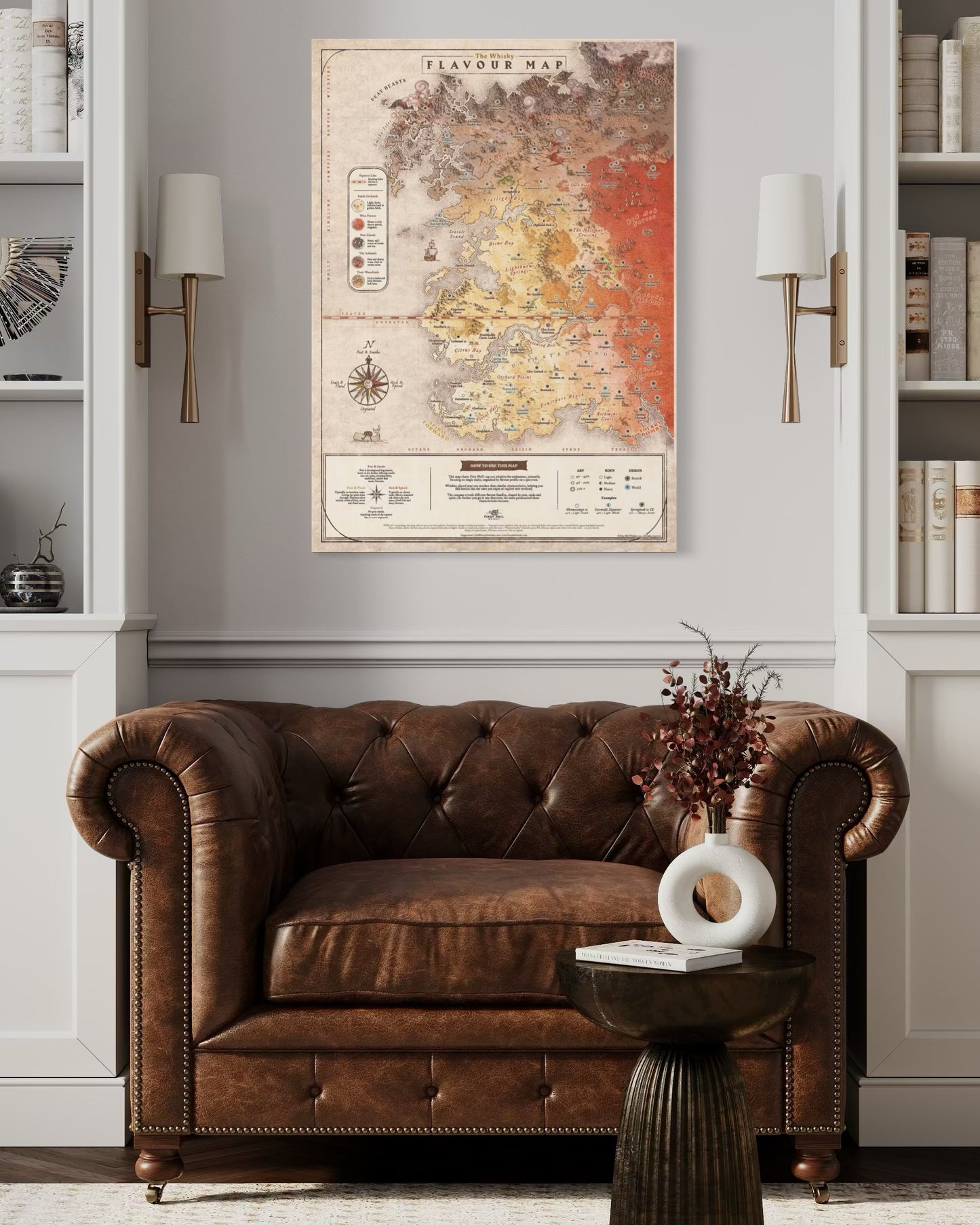 Whisky Flavour Map | 100 Whiskies Organised by Taste (Hand-Drawn Diagram)