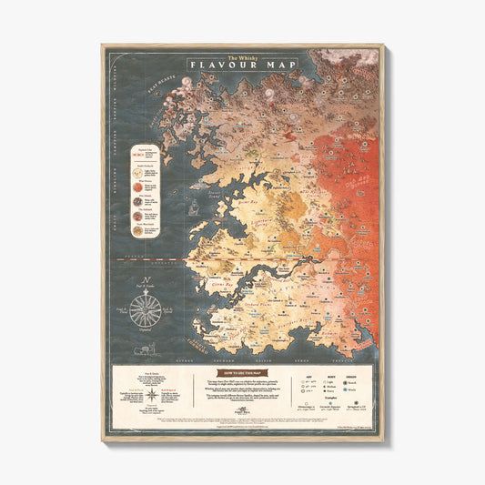 Whisky Flavour Map | 100 Whiskies Organised by Taste (Hand-Drawn Diagram)